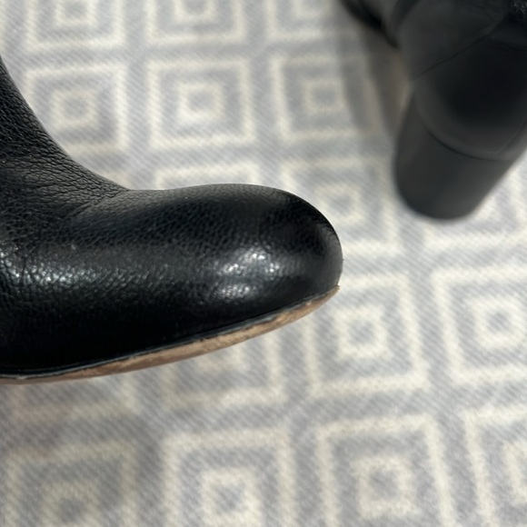Diane von Furstenberg black leather booties 7m - Picture 5 of 7